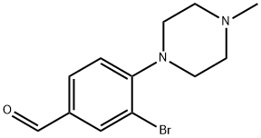 3-BROMO-4-(4-METHYL-PIPERAZIN-1-YL)-BENZALDEHYDE Struktur