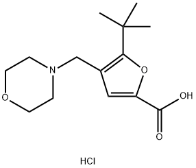 5-TERT-BUTYL-4-MORPHOLIN-4-YLMETHYL-FURAN-2-CARBOXYLIC ACID HYDROCHLORIDE Struktur