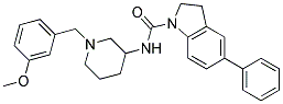 N-[1-(3-METHOXYBENZYL)PIPERIDIN-3-YL]-5-PHENYLINDOLINE-1-CARBOXAMIDE Struktur