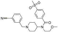 N-[1-(3-CYANOBENZYL)PIPERIDIN-4-YL]-N-(2-METHOXYETHYL)-4-(METHYLSULFONYL)BENZAMIDE Struktur