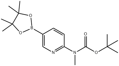 TERT-BUTYL N-METHYL-N-[5-(4,4,5,5-TETRAMETHYL-[1,3,2]DIOXABOROLAN-2-YL)PYRIDIN-2-YL]CARBAMATE Struktur