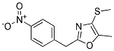 5-METHYL-4-METHYLSULFANYL-2-(4-NITRO-BENZYL)-OXAZOLE Struktur