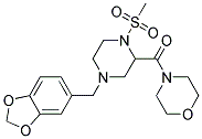 4-([4-(1,3-BENZODIOXOL-5-YLMETHYL)-1-(METHYLSULFONYL)PIPERAZIN-2-YL]CARBONYL)MORPHOLINE Struktur