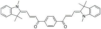 (E)-4-(1,3,3-TRIMETHYL-1,3-DIHYDRO-2H-INDOL-2-YLIDENE)-1-(4-[(E)-4-(1,3,3-TRIMETHYL-1,3-DIHYDRO-2H-INDOL-2-YLIDENE)-2-BUTENOYL]PHENYL)-2-BUTEN-1-ONE Struktur