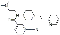 3-CYANO-N-[2-(DIMETHYLAMINO)ETHYL]-N-[1-(2-PYRIDIN-2-YLETHYL)PIPERIDIN-4-YL]BENZAMIDE Struktur