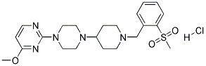 4-METHOXY-2-(4-(1-[2-(METHYLSULFONYL)BENZYL]PIPERIDIN-4-YL)PIPERAZIN-1-YL)PYRIMIDINE HYDROCHLORIDE Struktur