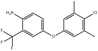 4-(4-CHLORO-3,5-DIMETHYLPHENOXY)-2-(TRIFLUOROMETHYL)ANILINE Struktur