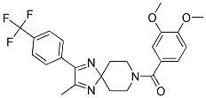 8-(3,4-DIMETHOXYBENZOYL)-2-METHYL-3-[4-(TRIFLUOROMETHYL)PHENYL]-1,4,8-TRIAZASPIRO[4.5]DECA-1,3-DIENE Struktur