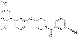 3-((4-[(2',5'-DIMETHOXYBIPHENYL-3-YL)OXY]PIPERIDIN-1-YL)CARBONYL)BENZONITRILE Struktur