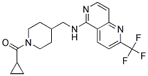 N-([1-(CYCLOPROPYLCARBONYL)PIPERIDIN-4-YL]METHYL)-2-(TRIFLUOROMETHYL)-1,6-NAPHTHYRIDIN-5-AMINE Struktur