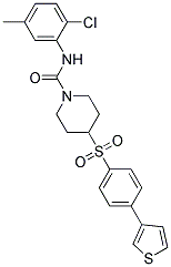 N-(2-CHLORO-5-METHYLPHENYL)-4-([4-(3-THIENYL)PHENYL]SULFONYL)PIPERIDINE-1-CARBOXAMIDE Struktur