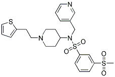 3-(METHYLSULFONYL)-N-(PYRIDIN-3-YLMETHYL)-N-(1-[2-(2-THIENYL)ETHYL]PIPERIDIN-4-YL)BENZENESULFONAMIDE Struktur