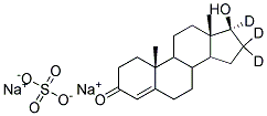 SODIUM TESTOSTERONE-16,16,17-D3 SULFATE Struktur