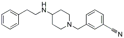 3-((4-[(2-PHENYLETHYL)AMINO]PIPERIDIN-1-YL)METHYL)BENZONITRILE Struktur