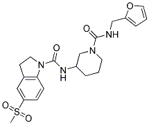 N-(1-([(2-FURYLMETHYL)AMINO]CARBONYL)PIPERIDIN-3-YL)-5-(METHYLSULFONYL)INDOLINE-1-CARBOXAMIDE Struktur