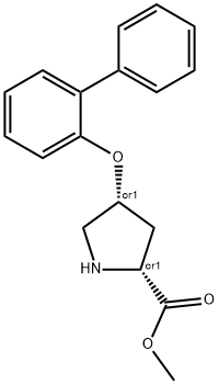 METHYL (2S,4S)-4-([1,1'-BIPHENYL]-2-YLOXY)-2-PYRROLIDINECARBOXYLATE Struktur