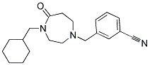 3-([4-(CYCLOHEXYLMETHYL)-5-OXO-1,4-DIAZEPAN-1-YL]METHYL)BENZONITRILE Struktur