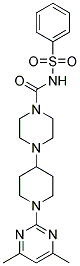 4-[1-(4,6-DIMETHYLPYRIMIDIN-2-YL)PIPERIDIN-4-YL]-N-(PHENYLSULFONYL)PIPERAZINE-1-CARBOXAMIDE Struktur