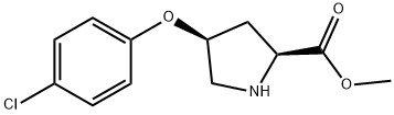 METHYL (2S,4S)-4-(4-CHLOROPHENOXY)-2-PYRROLIDINECARBOXYLATE Struktur