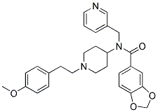 N-(1-[2-(4-METHOXYPHENYL)ETHYL]PIPERIDIN-4-YL)-N-(PYRIDIN-3-YLMETHYL)-1,3-BENZODIOXOLE-5-CARBOXAMIDE Struktur