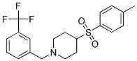 4-[(4-METHYLPHENYL)SULFONYL]-1-[3-(TRIFLUOROMETHYL)BENZYL]PIPERIDINE Struktur