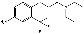 N-(2-[4-AMINO-2-(TRIFLUOROMETHYL)PHENOXY]ETHYL)-N,N-DIETHYLAMINE Struktur