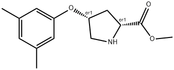 METHYL (2S,4S)-4-(3,5-DIMETHYLPHENOXY)-2-PYRROLIDINECARBOXYLATE Struktur