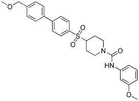 4-([4'-(METHOXYMETHYL)BIPHENYL-4-YL]SULFONYL)-N-(3-METHOXYPHENYL)PIPERIDINE-1-CARBOXAMIDE Struktur