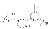 3-(3,5-BIS-TRIFLUOROMETHYL-PHENYL)-PIPERAZINE-1-CARBOXYLIC ACID TERT-BUTYL ESTER Struktur