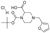 4-FURAN-2-YLMETHYL-PIPERAZINE-1,2-DICARBOXYLIC ACID 1-TERT-BUTYL ESTER HYDROCHLORIDE Struktur