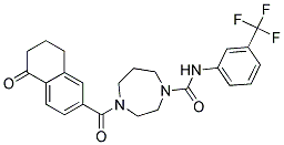 4-[(5-OXO-5,6,7,8-TETRAHYDRONAPHTHALEN-2-YL)CARBONYL]-N-[3-(TRIFLUOROMETHYL)PHENYL]-1,4-DIAZEPANE-1-CARBOXAMIDE Struktur