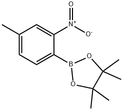 4-METHYL-2-NITROPHENYLBORONIC ACID, PINACOL ESTER, 1256359-10-0, 結(jié)構(gòu)式