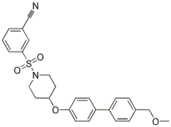 3-[(4-([4'-(METHOXYMETHYL)BIPHENYL-4-YL]OXY)PIPERIDIN-1-YL)SULFONYL]BENZONITRILE Struktur