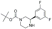 (R)-3-(3,5-DIFLUORO-PHENYL)-PIPERAZINE-1-CARBOXYLIC ACID TERT-BUTYL ESTER Struktur