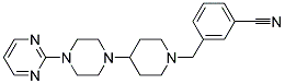 3-([4-(4-PYRIMIDIN-2-YLPIPERAZIN-1-YL)PIPERIDIN-1-YL]METHYL)BENZONITRILE Struktur