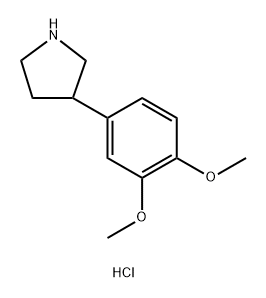 3-(3,4-DIMETHOXYPHENYL)PYRROLIDINE HYDROCHLORIDE Struktur