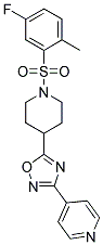 4-(5-(1-[(5-FLUORO-2-METHYLPHENYL)SULFONYL]PIPERIDIN-4-YL)-1,2,4-OXADIAZOL-3-YL)PYRIDINE Struktur