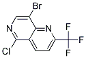 8-BROMO-5-CHLORO-2-(TRIFLUOROMETHYL)-1,6-NAPHTHYRIDINE Struktur