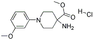 METHYL 4-AMINO-1-(3-METHOXYPHENYL)PIPERIDINE-4-CARBOXYLATE HYDROCHLORIDE Struktur