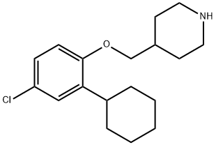 4-[(4-CHLORO-2-CYCLOHEXYLPHENOXY)METHYL]PIPERIDINE Struktur