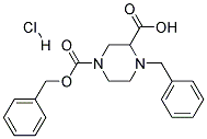 4-BENZYL-PIPERAZINE-1,3-DICARBOXYLIC ACID 1-BENZYL ESTER HYDROCHLORIDE Struktur