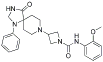 N-(2-METHOXYPHENYL)-3-(4-OXO-1-PHENYL-1,3,8-TRIAZASPIRO[4.5]DEC-8-YL)AZETIDINE-1-CARBOXAMIDE Struktur