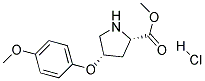 METHYL (2S,4S)-4-(4-METHOXYPHENOXY)PYRROLIDINE-2-CARBOXYLATE HYDROCHLORIDE Struktur