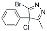 5-BROMO-4-CHLORO-3-METHYL-4-PHENYLPYRAZOLE Struktur