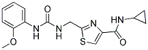 N-CYCLOPROPYL-2-[(([(2-METHOXYPHENYL)AMINO]CARBONYL)AMINO)METHYL]-1,3-THIAZOLE-4-CARBOXAMIDE Struktur