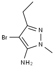 4-BROMO-5-ETHYL-2-METHYL-2H-PYRAZOL-3-YLAMINE Struktur