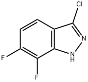 6,7-DIFLUORO-3-CHLORO (1H)INDAZOLE Struktur