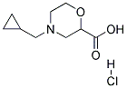 4-CYCLOPROPYLMETHYL-MORPHOLINE-2-CARBOXYLIC ACID HYDROCHLORIDE Struktur