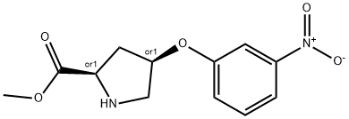 METHYL (2S,4S)-4-(3-NITROPHENOXY)-2-PYRROLIDINECARBOXYLATE Struktur