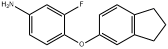 4-(2,3-DIHYDRO-1H-INDEN-5-YLOXY)-3-FLUOROPHENYLAMINE Struktur